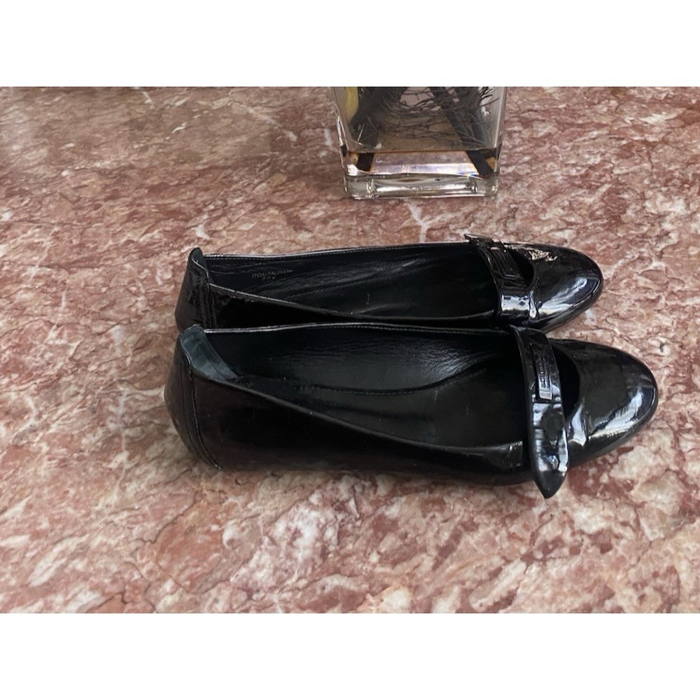 Burberry Black Patent Leather Round Toe Ballet Flat Shoes 38.5/US 8.5 EUC! $400 - Picture 7 of 13